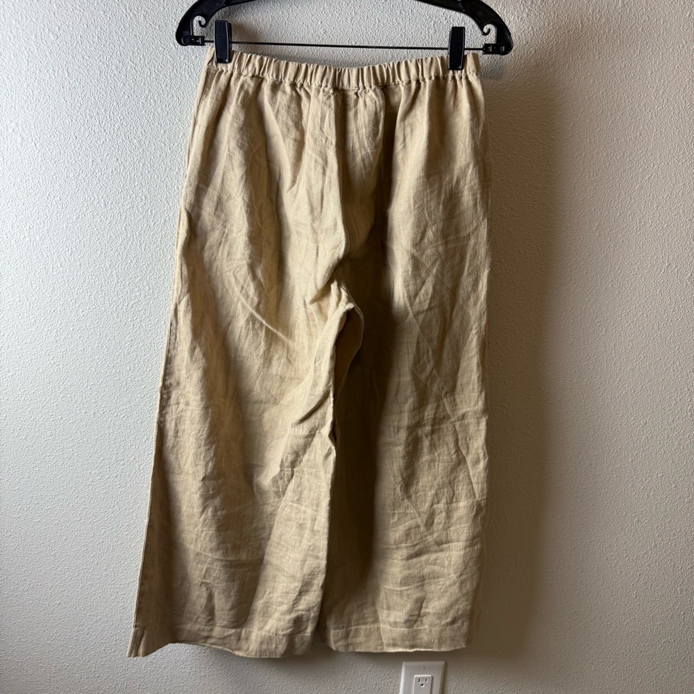 NWOT Frank & Eileen Maisie Pull On Crop Wide Leg Linen Pant Casual Women’s Small - Picture 9 of 12